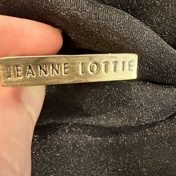 VTG Jeanne Lottie Black Satin Gold Trim and Jeweled Large Bow Strap Small Purse - Picture 4 of 6